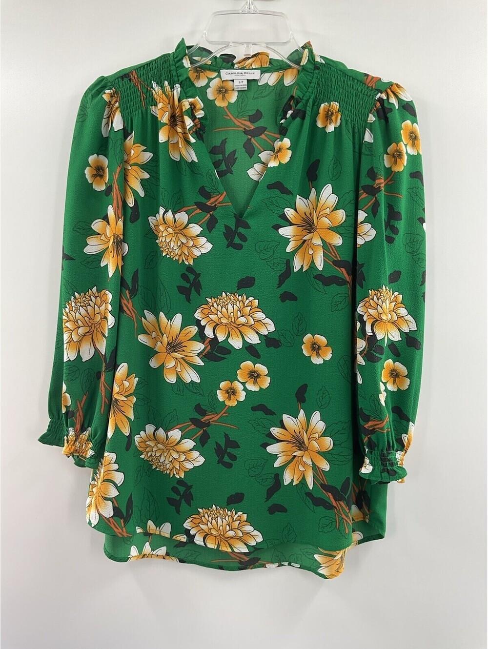 Carolina Belle Montreal women’s blouse size small floral 086